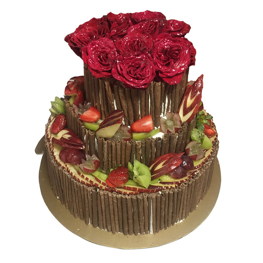 Beautiful Rose Wedding Cake 1000
