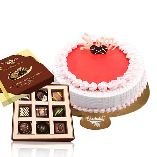 Heavenly Surpised Cake With Chocolate Box 1000