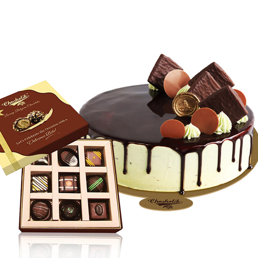 Super Delicious Cake With Chocolate Box 1000