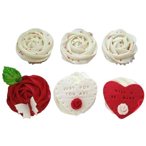White and Red Roses Cupcakes 500