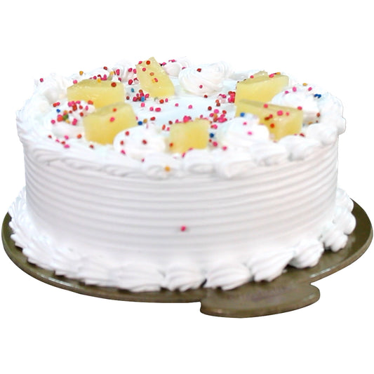 Send Vanilla Cake Online | Same Day Motichur Laddu Vanilla Cake Delivery