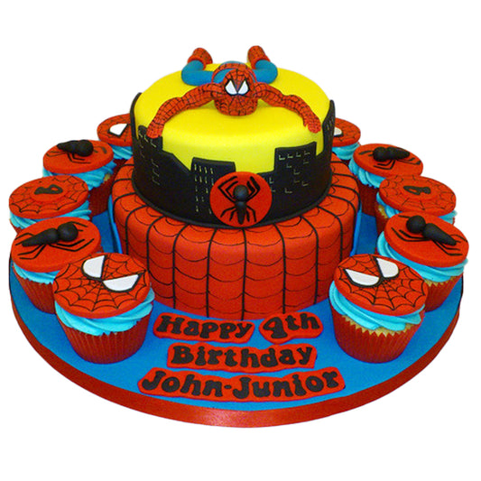 Junior Spiderman Birthday Cake 1000