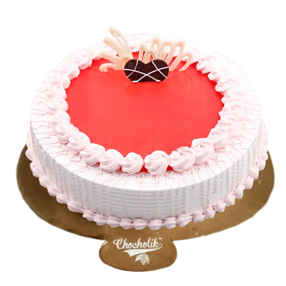 Heavenly Surpised Cake With Red Roses