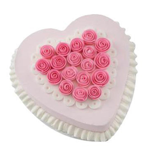 Ultimate Rose Heart Cake 500