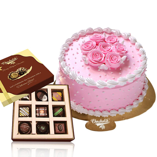 Delicious Cake Love With Chocolate Box