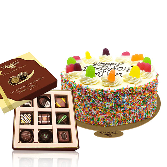 Delicious Cake Flavorful Jelly With Chocolate Box 1000